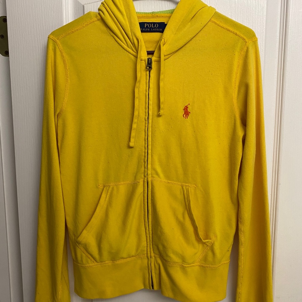 Ralph Lauren Yellow zip hoodie jacket